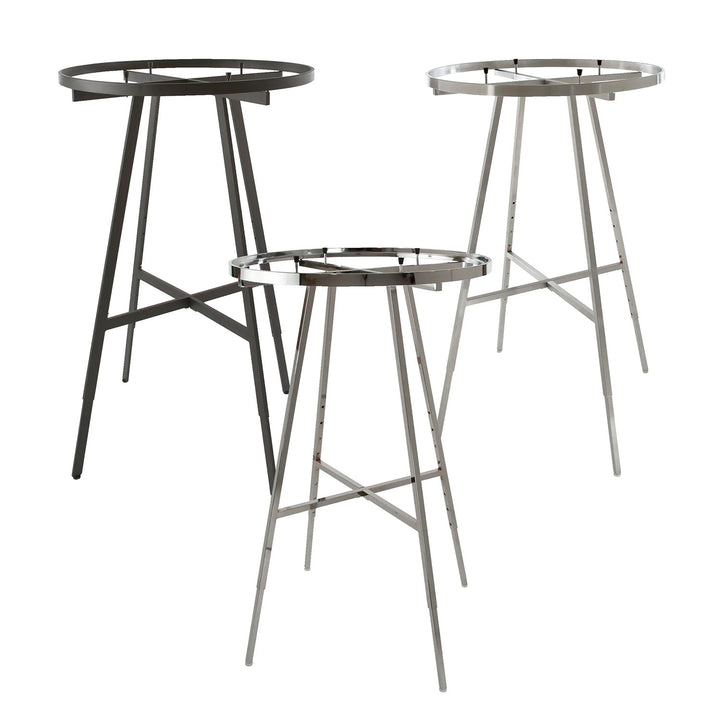 36" Dia. Round Folding Garment Rack with Rectangular Tubing Hangrail