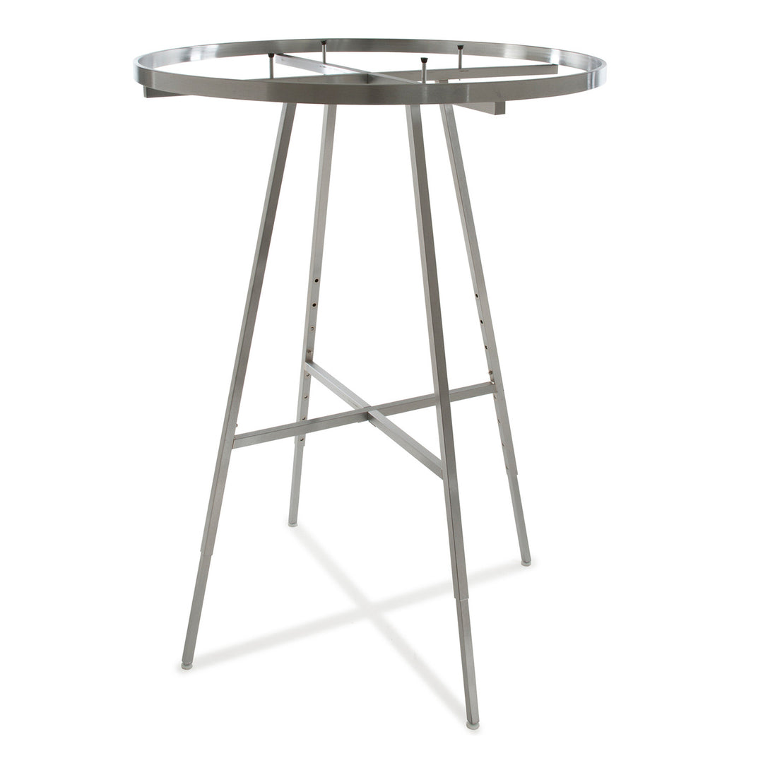 42" Dia. Round Folding Garment Rack with Rectangular Tubing Hangrail