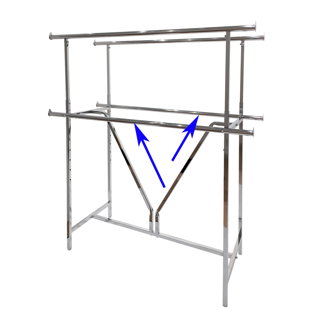 Clamp-On Hangrail for Double Bar Racks E-K40 and E-K41 - 2 Pack