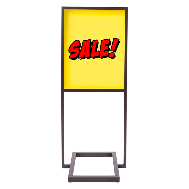 LINEA 22''W X 28''H FLOOR STANDING Bulletin SIGN HOLDER - Statuary Bronze