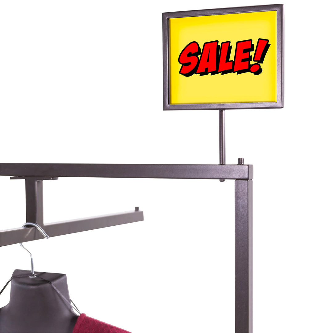 Linea Sign Holder - 5-1/2"H x 7"W with a 4" Swedge Stem Upright