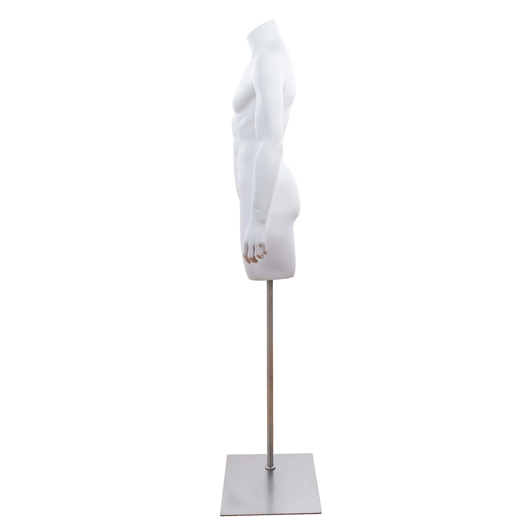 Male 3/4 Headless Torso Form with Base