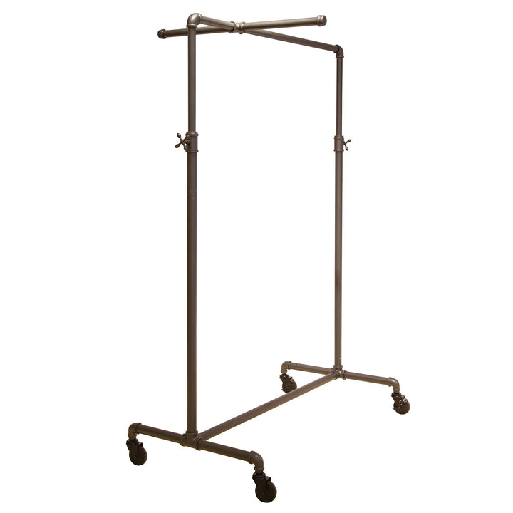 Pipeline Adjustable Ballet Bar with Single Crossbar - Anthracite Grey