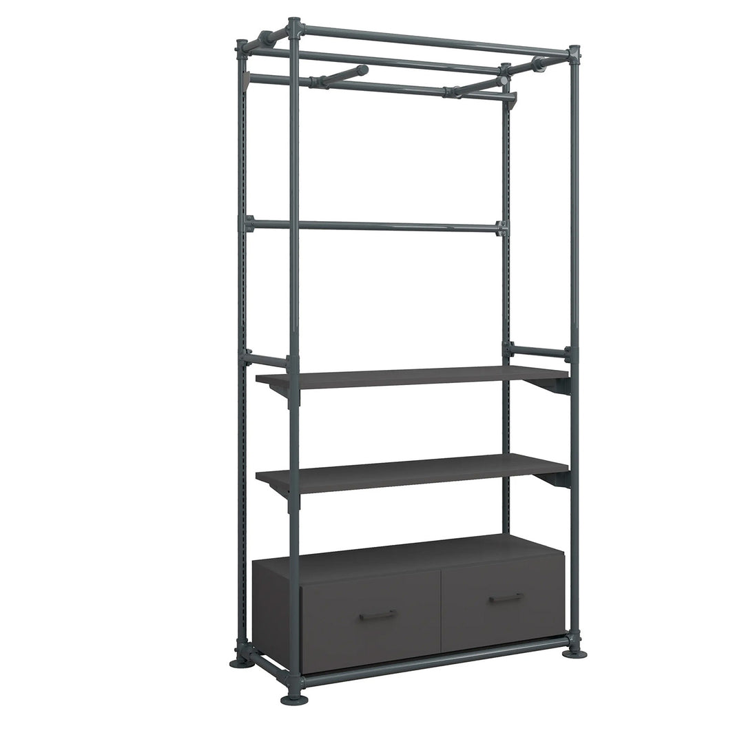 Pipeline Freestanding Kit with Faceouts, Two Shelves and Drawers