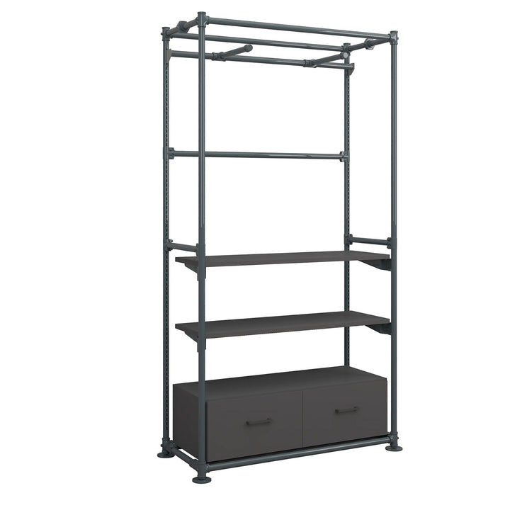 Pipeline Freestanding Kit with Faceouts, Two Shelves and Drawers