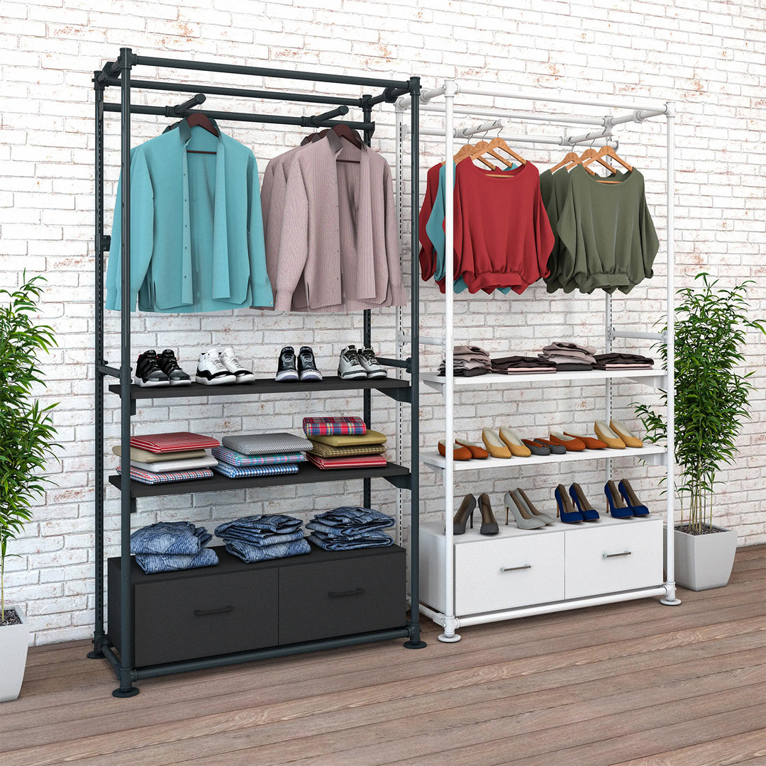 Pipeline Freestanding Kit with Faceouts, Two Shelves and Drawers
