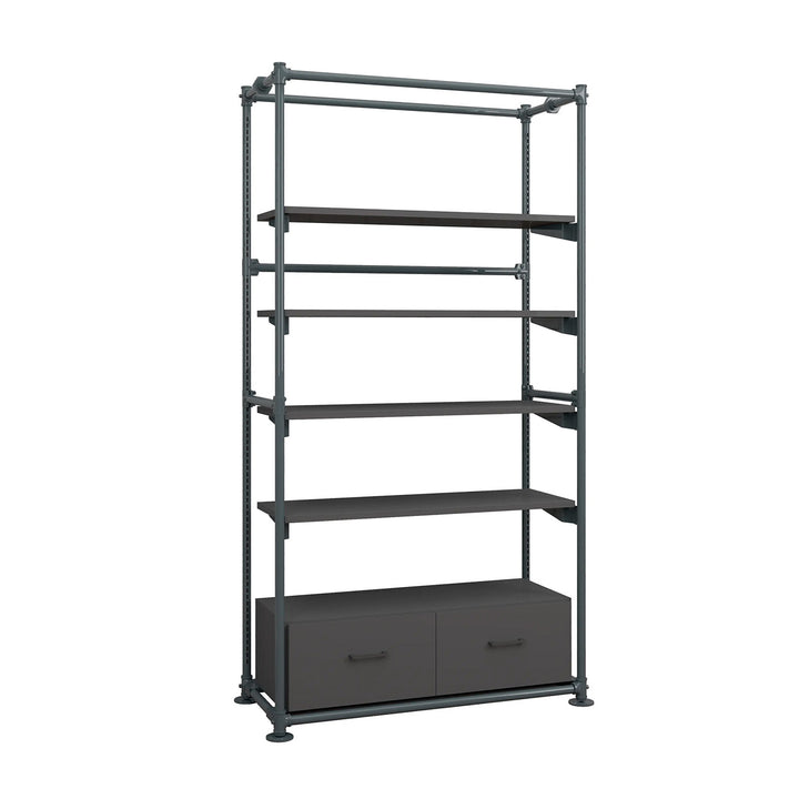 Pipeline Freestanding Kit with 4 Shelves and Drawers