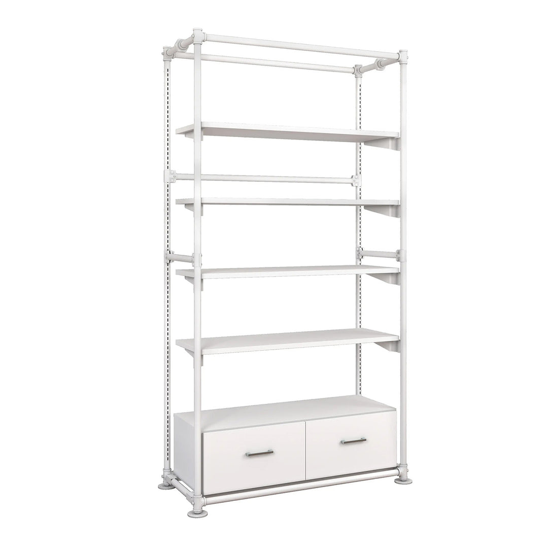 Pipeline Freestanding Kit with 4 Shelves and Drawers