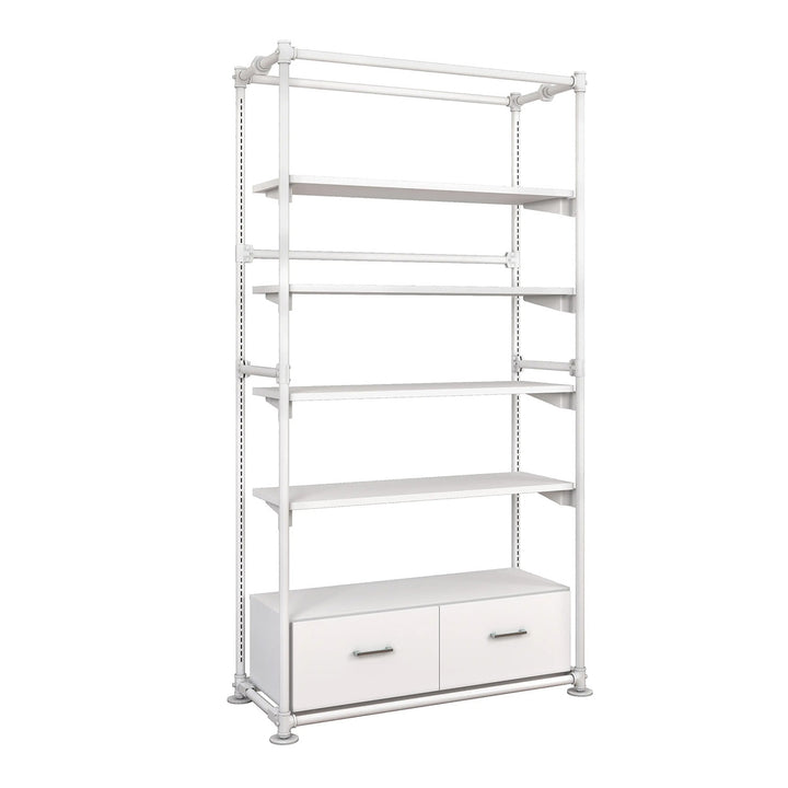 Pipeline Freestanding Kit with 4 Shelves and Drawers