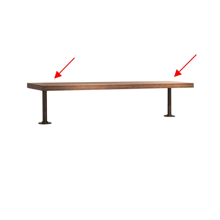 Pipeline Nesting Table Topper - Dark Brown Woodgrain Top