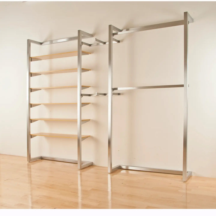 Alta 96" H x 50"W x 16" D Satin Chrome Wall Module