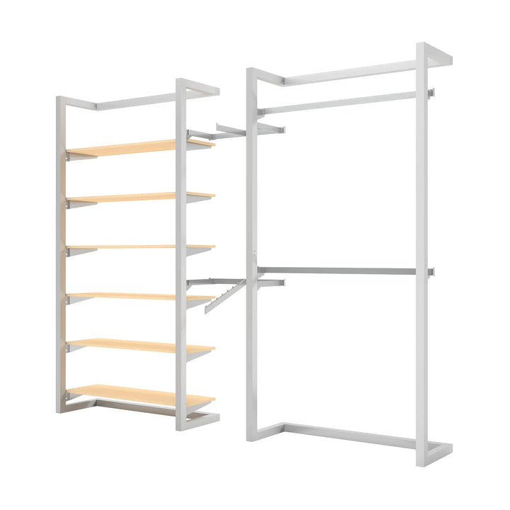 Double Alta Wall Unit with Shelving & Hanging Retail Display Kit 6