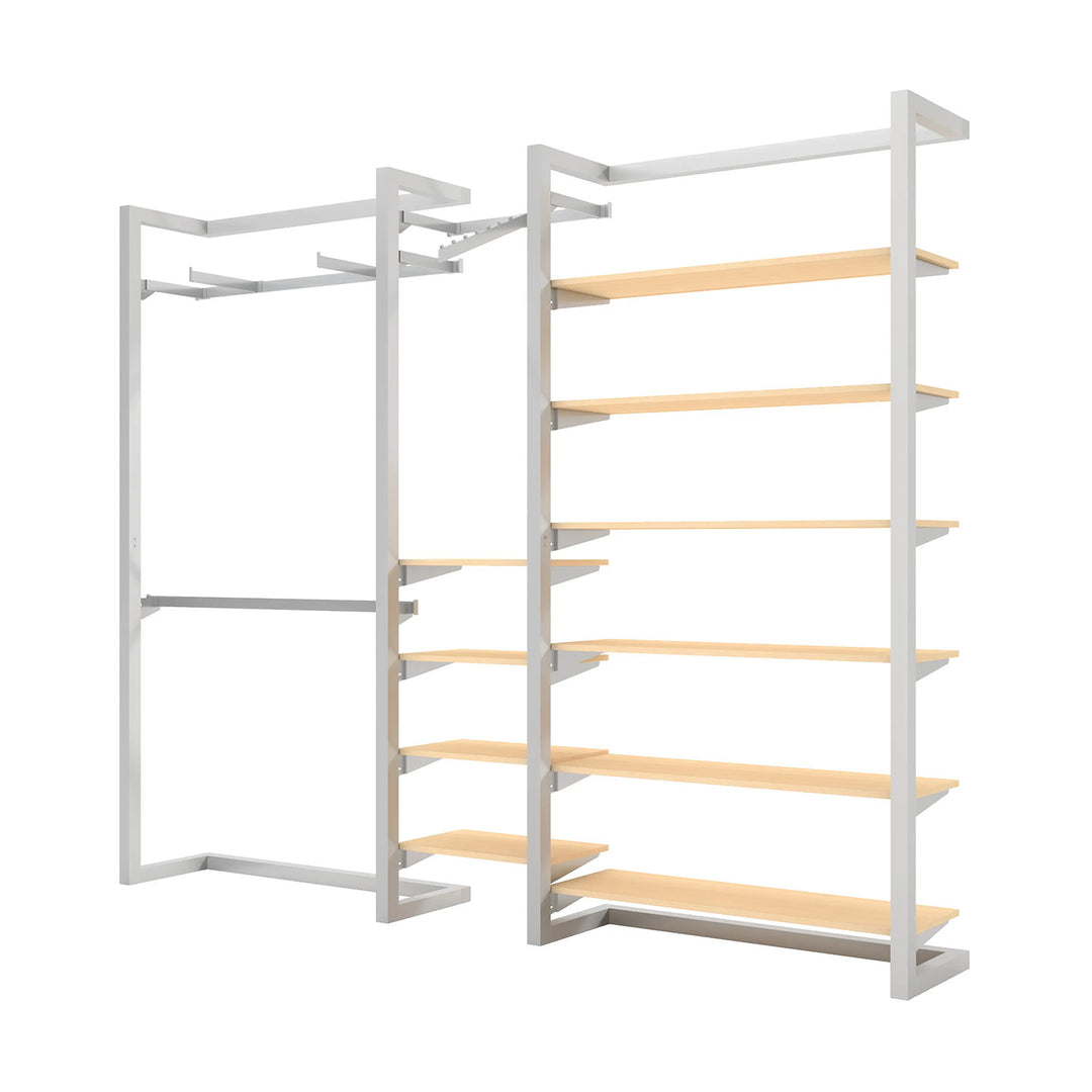 Double Alta Wall Unit with Hanging & Extra Shelving Retail Display Kit 7