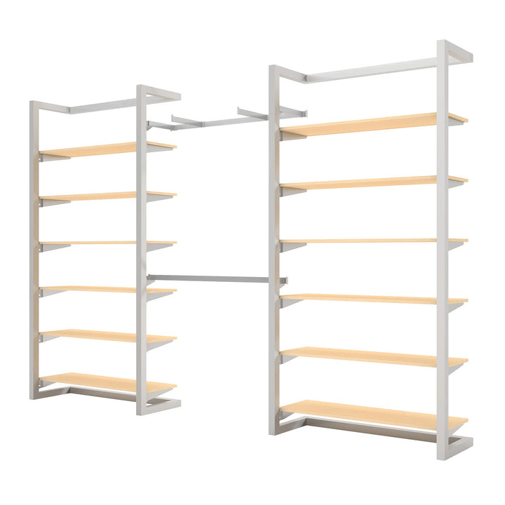 Double Alta Wall Unit with Double Shelving & Hanging Retail Display Kit 8