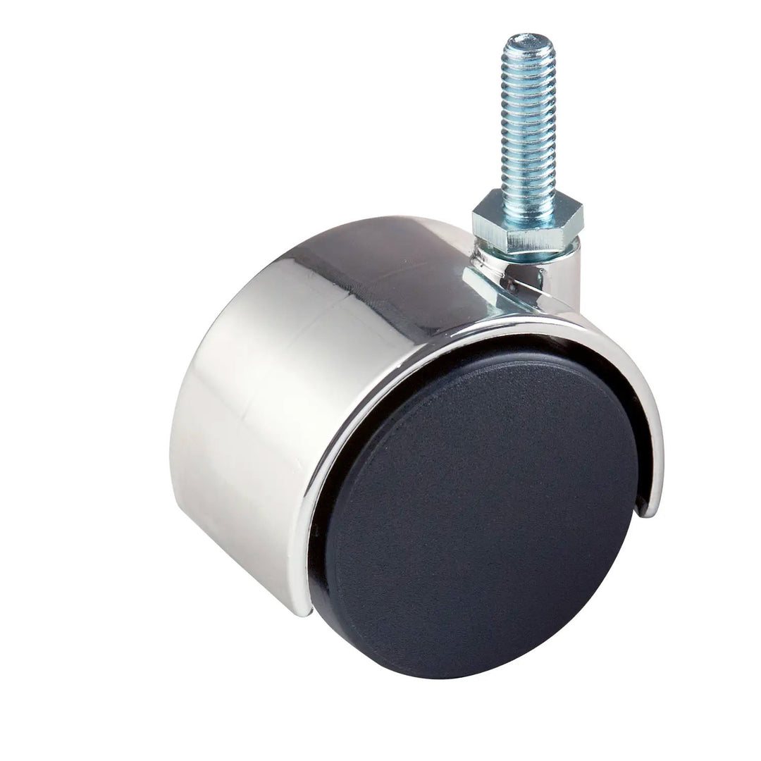 2" Plastic Twin Wheel Caster w/ 1" stem