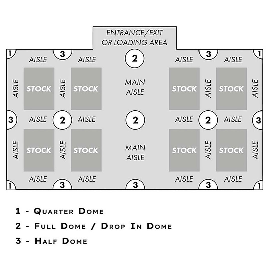 Half Dome Indoor Acrylic Security Mirror