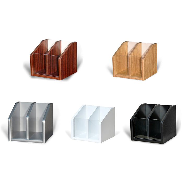 2 Pocket Countertop Brochure Rack - Laminated Wood