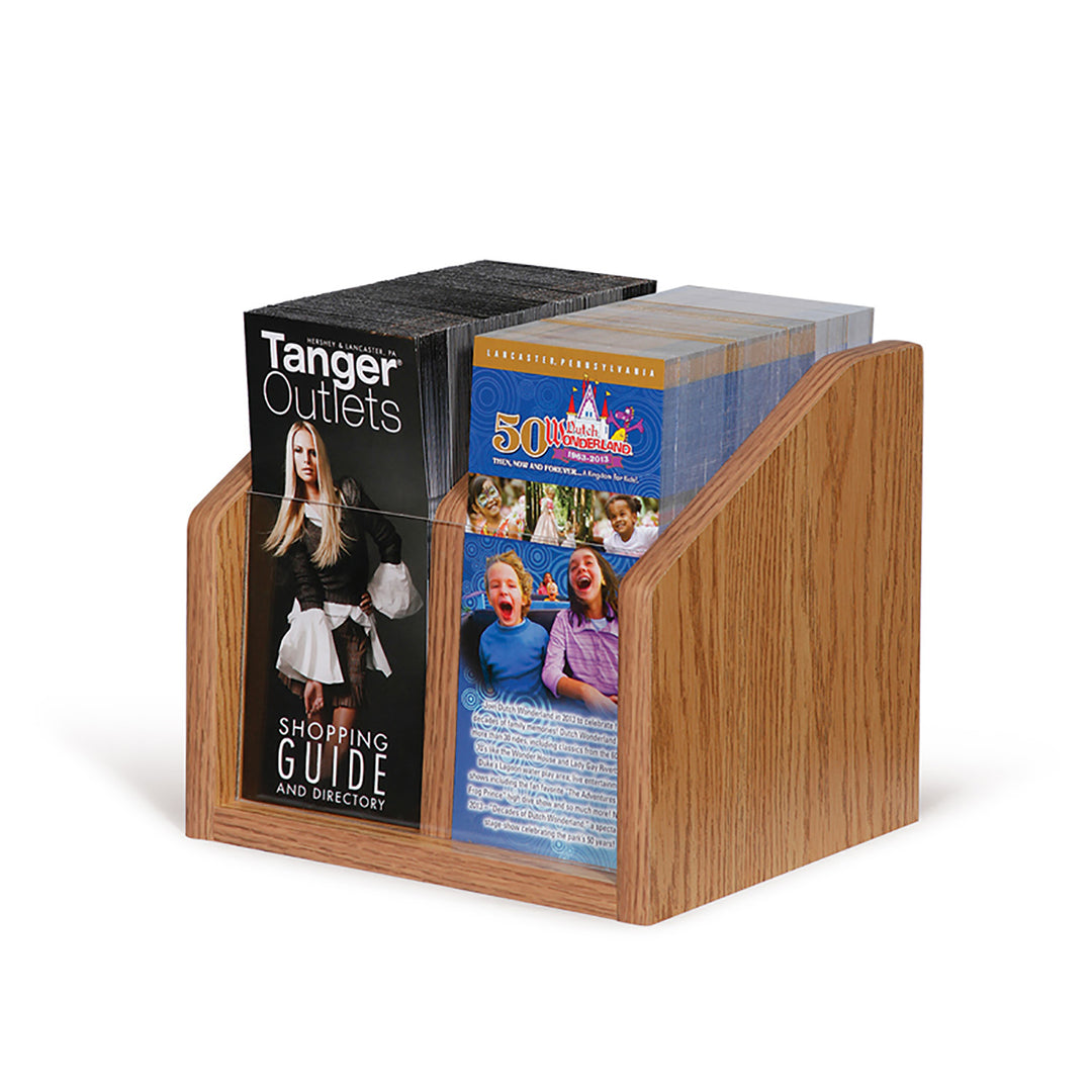 2 Pocket Countertop Brochure Rack - Laminated Wood – Allen Display