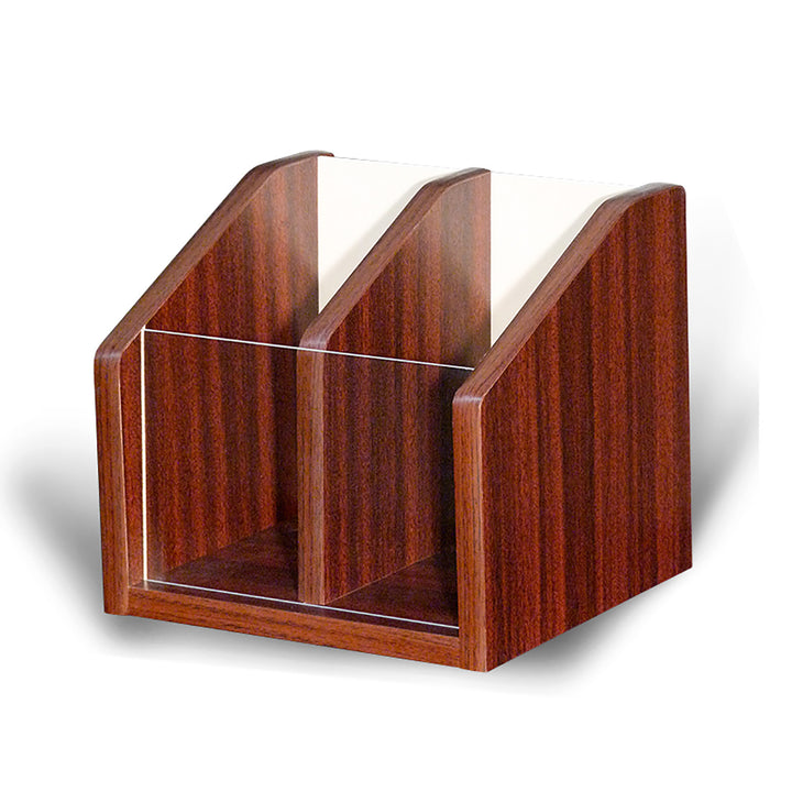 2 Pocket Countertop Brochure Rack - Laminated Wood