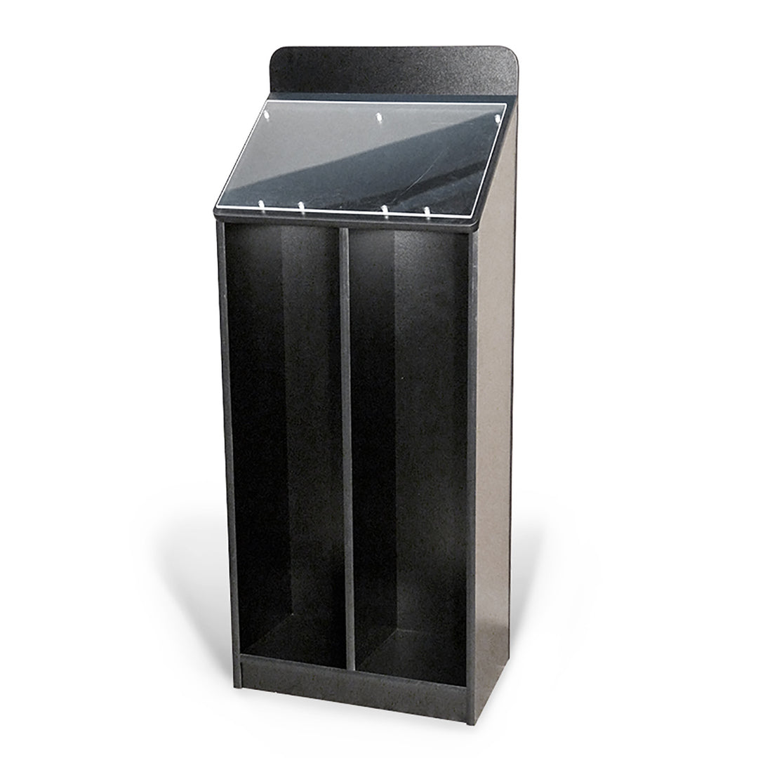 Double Wide Floor Standing Magazine Display