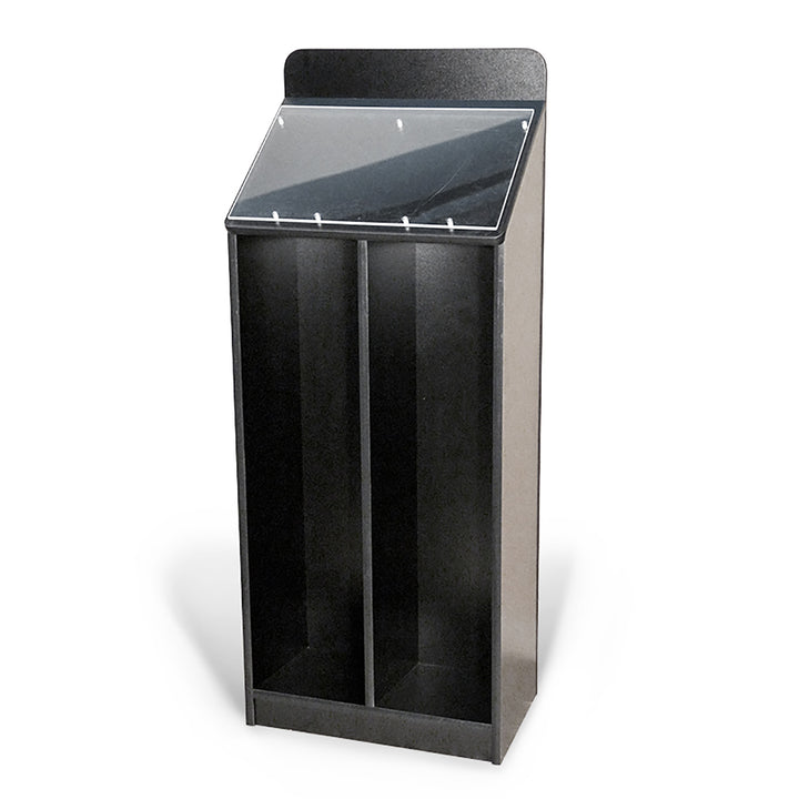 Double Wide Floor Standing Magazine Display