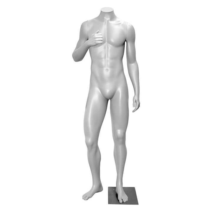Male Headless Mannequin, Fit Series FIT2-M1A - Matte White