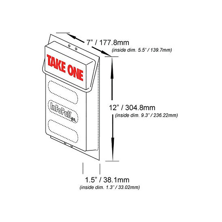 Brochure Display w/Lid for Tri-Fold and Half-Fold - 10 pack