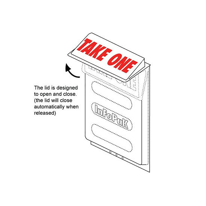 Brochure Display w/Lid for Tri-Fold and Half-Fold - 10 pack