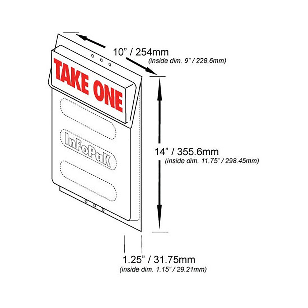 Brochure Display w/Lid for 8.5" x 11" Brochures - 10 Pack