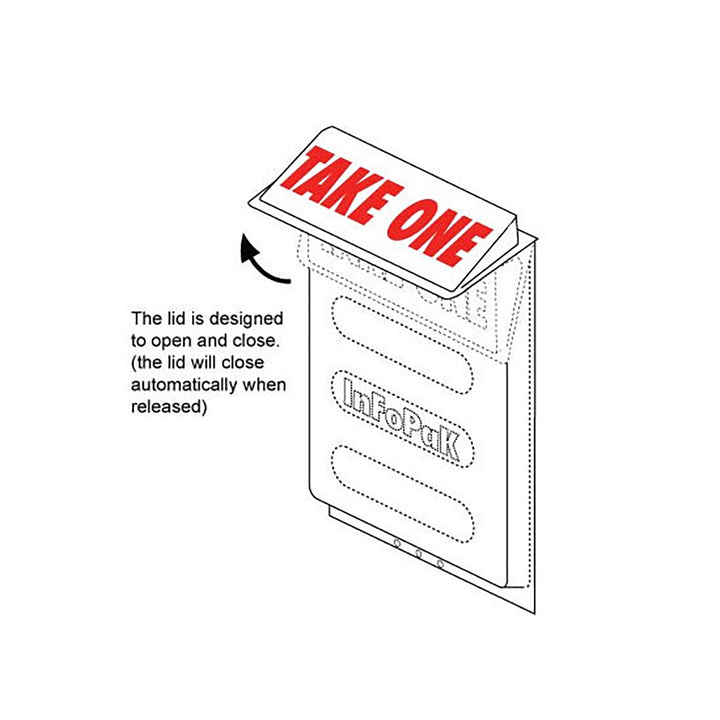 Brochure Display w/Lid for 8.5" x 11" Brochures - 10 Pack