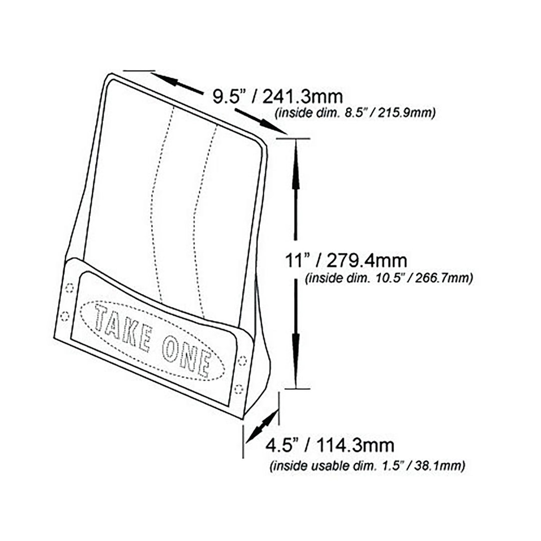 Table Top Brochure Display for 8.5" x 11" Brochures - 10 Pack