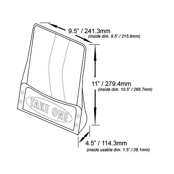 Table Top Brochure Display for 8.5" x 11" Brochures - 10 Pack