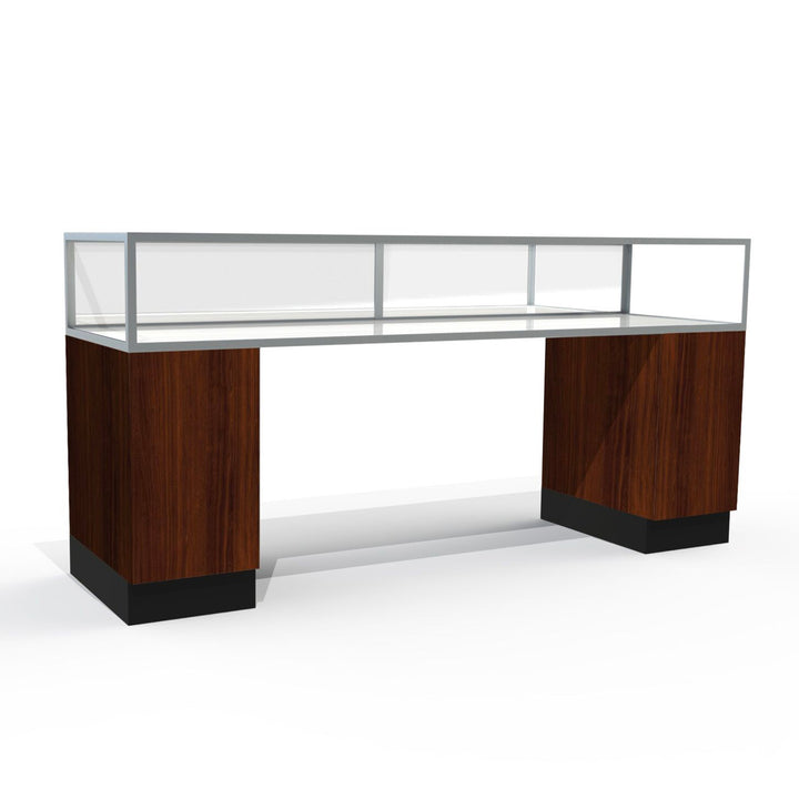 Jewelry Sit Down Case w/Doors on Both Pedestals