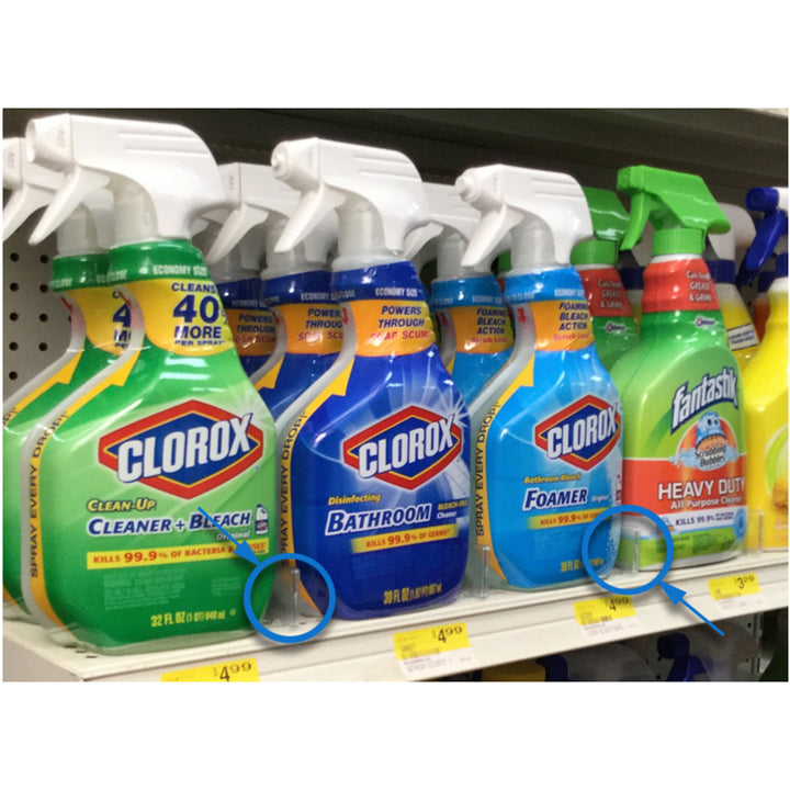 Acrylic Gondola Shelf Divider - Case of 200 pieces