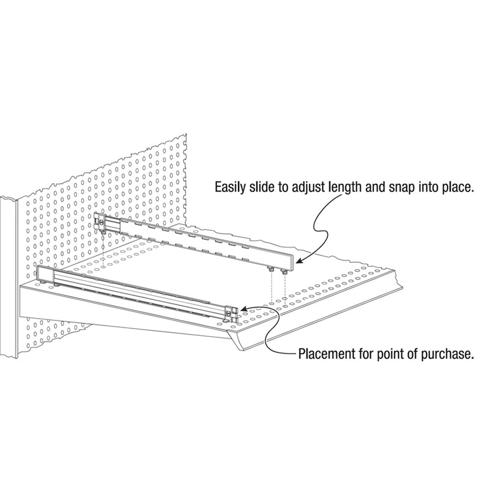 Acrylic Gondola Shelf Divider - Case of 200 pieces