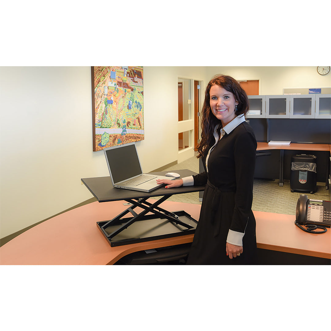 Two-Tier Pneumatic Standing Desk Converter