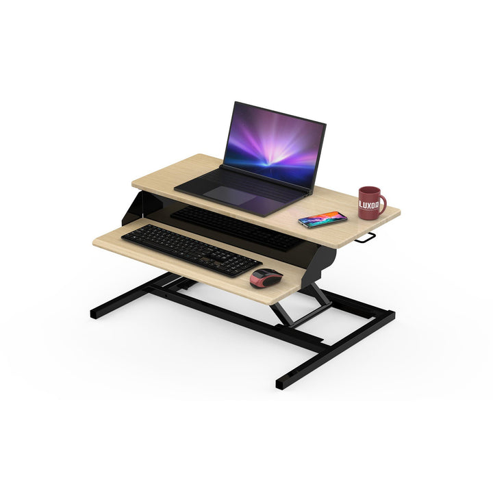 Two-Tier Pneumatic Standing Desk Converter