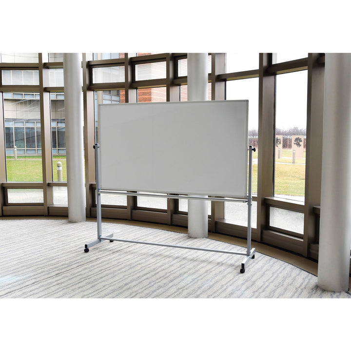 Mobile Reversible Aluminum Frame Magnetic Whiteboard Both Sides
