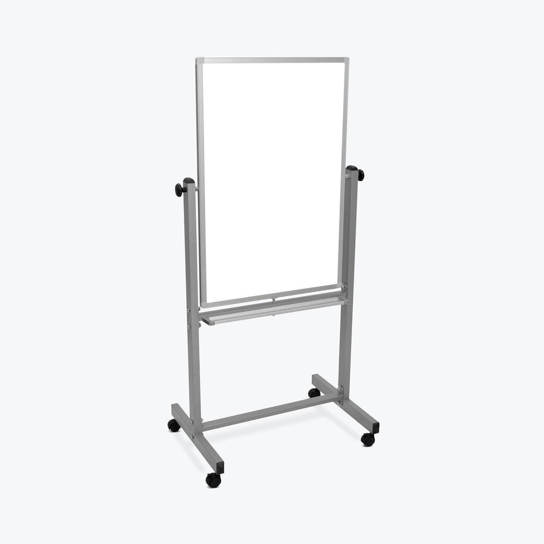 Mobile Reversible Aluminum Frame Magnetic Whiteboard Both Sides