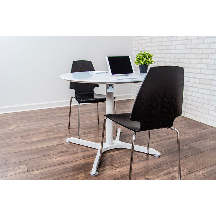 Pneumatic Height Adjustable Round Café Table