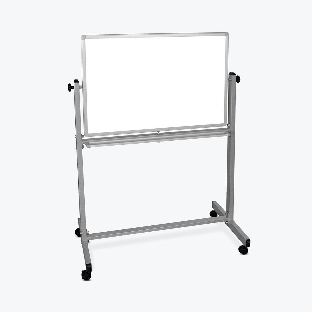 Mobile Reversible Aluminum Frame Magnetic Whiteboard Both Sides