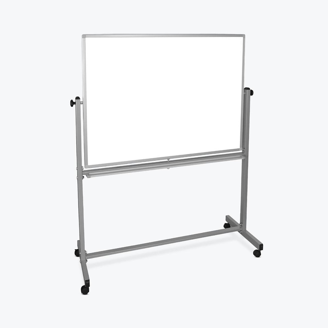 Mobile Reversible Aluminum Frame Magnetic Whiteboard Both Sides
