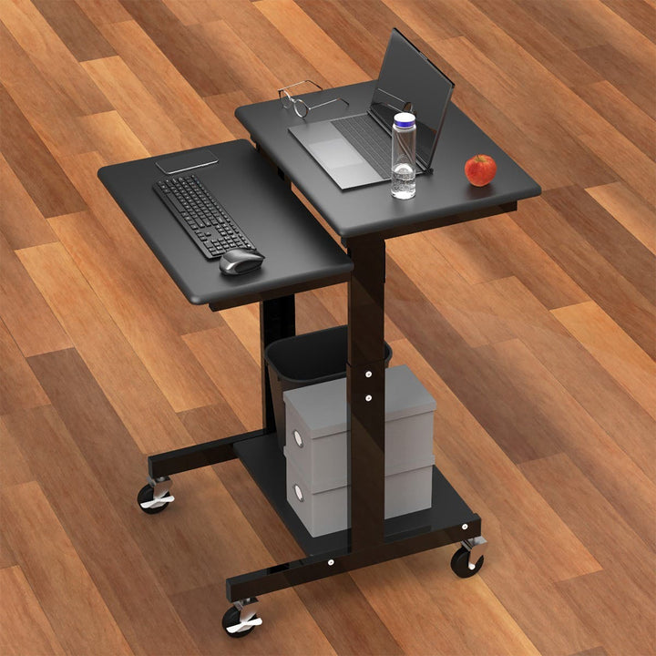 Adjustable-Height Presentation Workstation