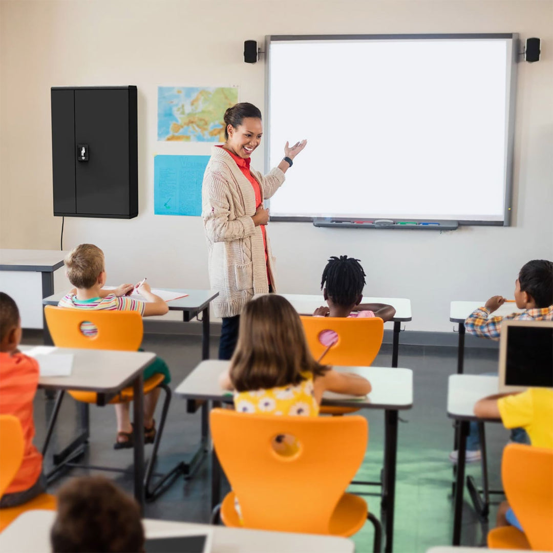 12 Tablet/Chromebook Line Leader Wall-Mounted Charging Cabinet