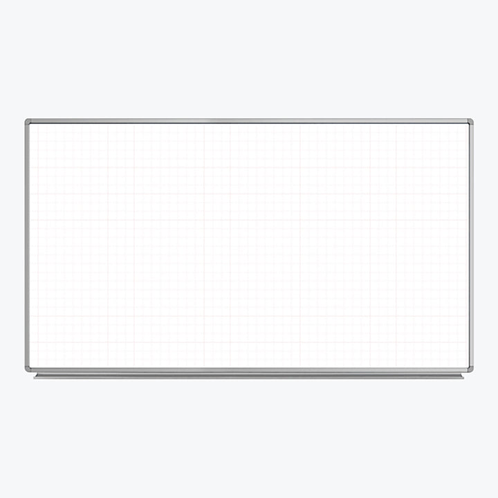 Dry Erase Magnetic Wall-Mount Ghost Grid White Board, Aluminum Frame