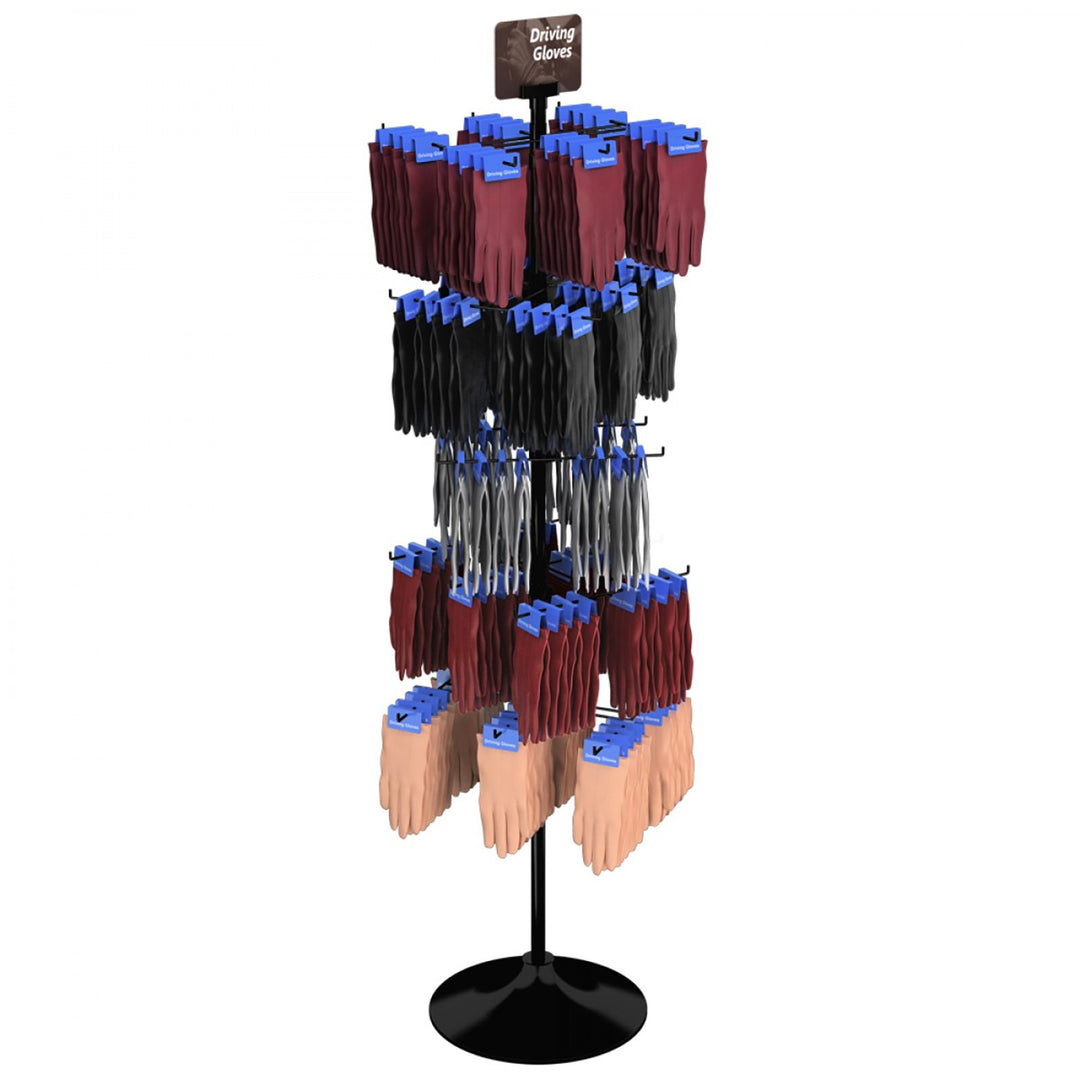 30-Hook Floor Display for Merchandise up to 7.5" Wide w/Round Base