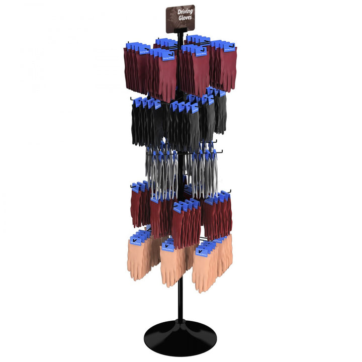 30-Hook Floor Display for Merchandise up to 7.5" Wide w/Round Base