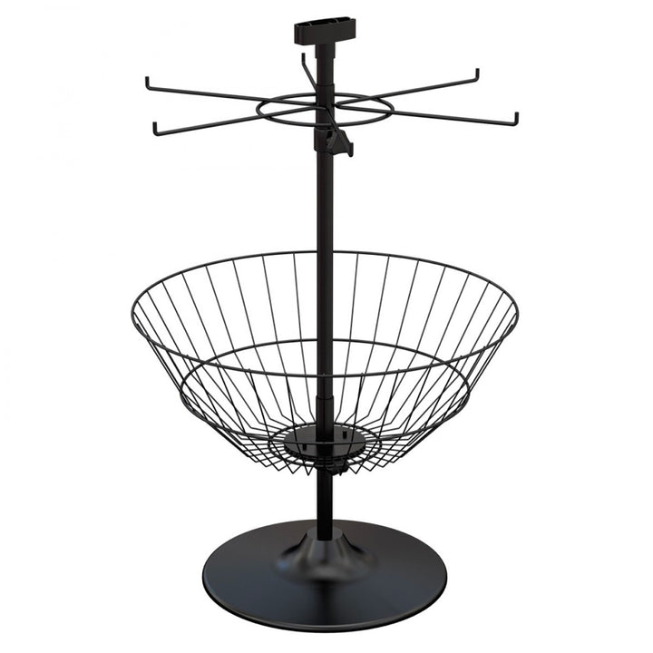 Rotating Combination 6-Hook Dump Basket Countertop Display