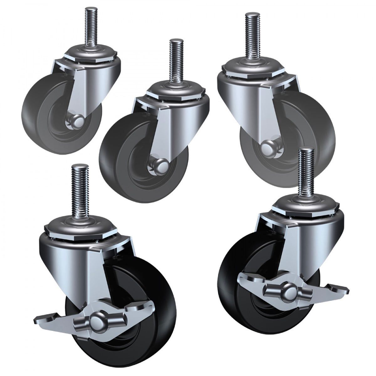 5-Pack Heavy Duty Display Casters – Allen Display