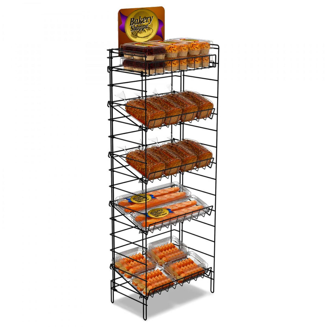 5 Shelf Fold-Up Floor Display 24" Wide